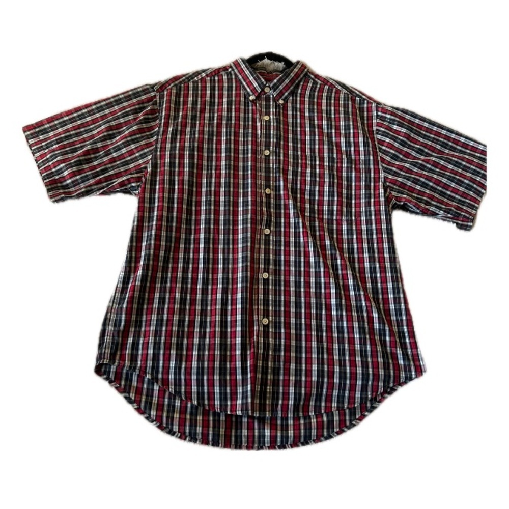 Puritan Wrinkle Resistant Red Plaid Button-up Shirt